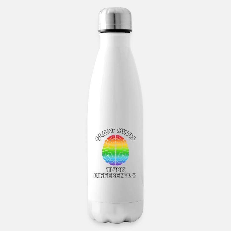 Les grands esprits pensent différemment - Bouteille isotherme - blanc