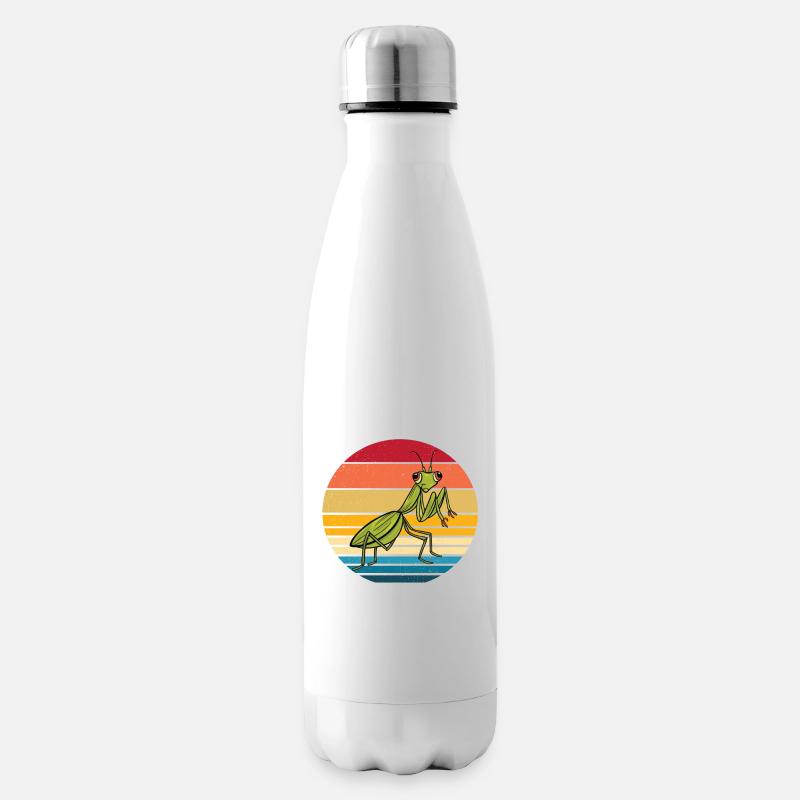Gottesanbeterin - Isolierflasche - Weiß