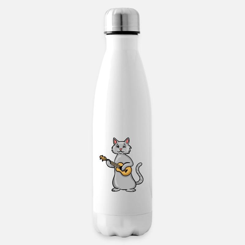 Ukulele Kat - Termoflaske - hvid