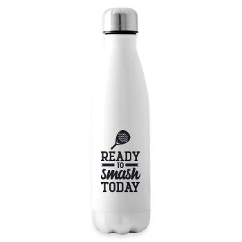 ready to smsh today- Padel tennis - Insulated Water Bottle - white - Right