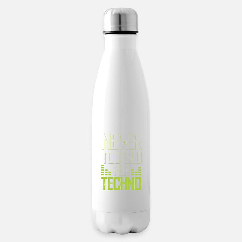 techno music - Isolierflasche - Weiß