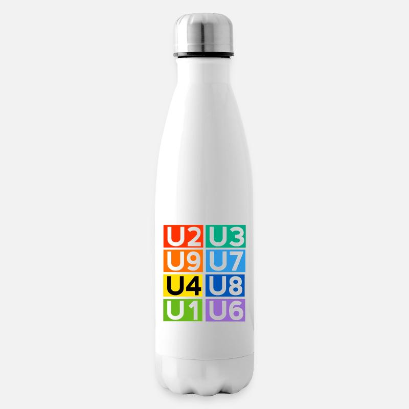 Berliner U-Bahn - Isolierflasche - Weiß