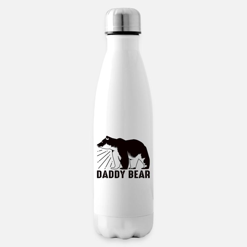 Vatertag Bär Vater Stolzer Vater Bester Papa Daddy - Isolierflasche - Weiß