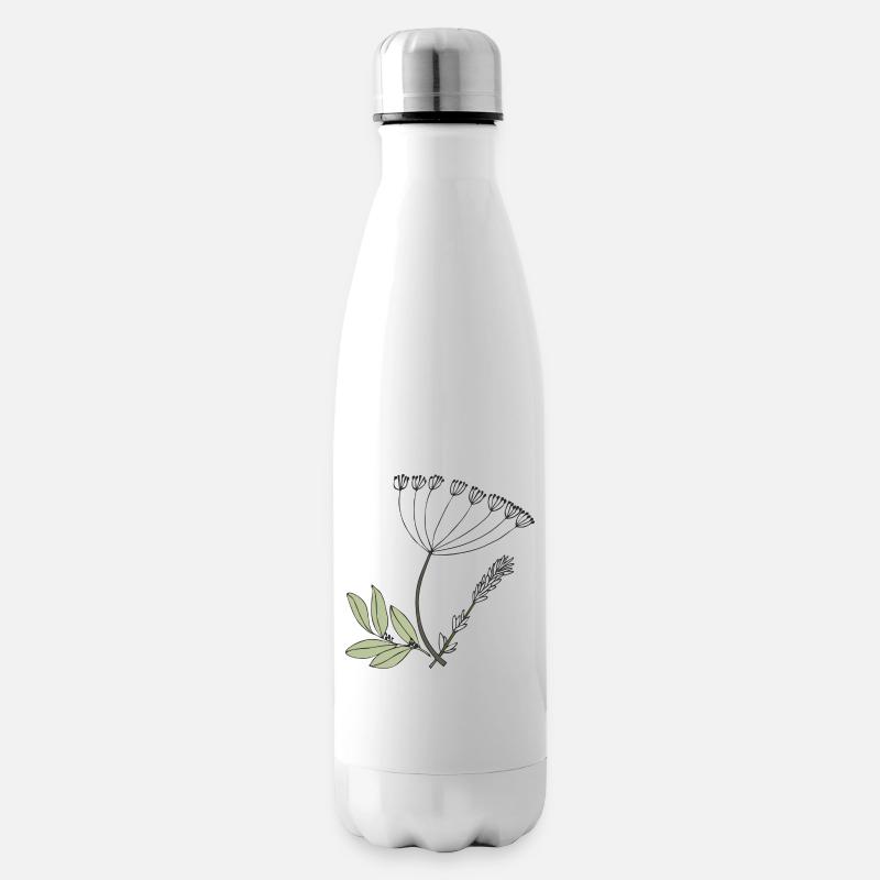 kräuter - Isolierflasche - Weiß