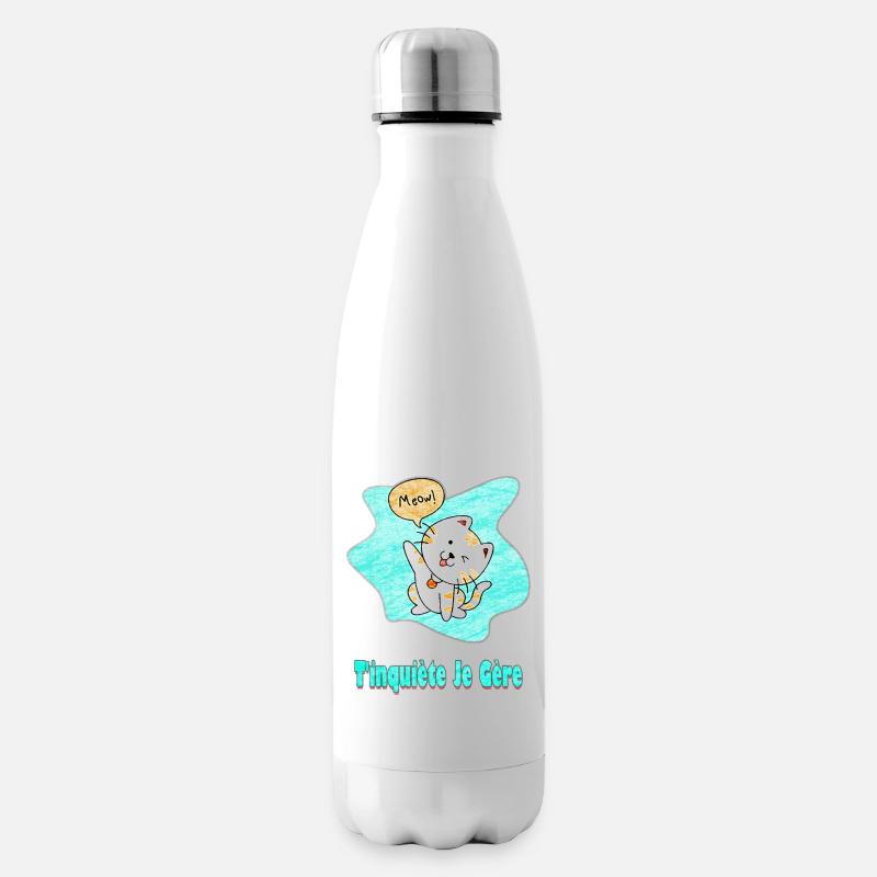Keine Sorge Ich Bin, Ich bin, original Meow Katze kawaii - Isolierflasche - Weiß