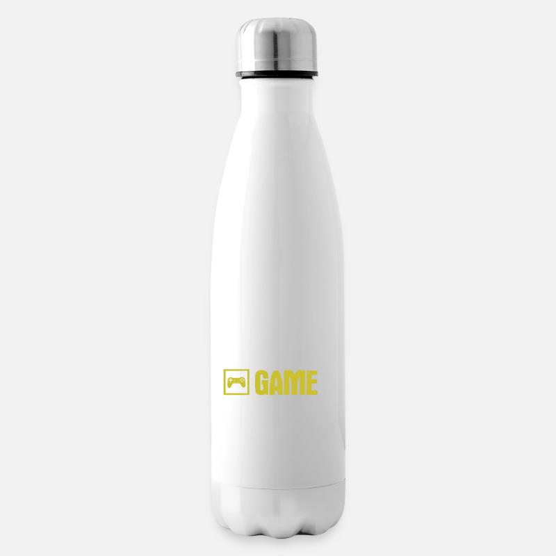 eat sleep game repeat - Isolierflasche - Weiß
