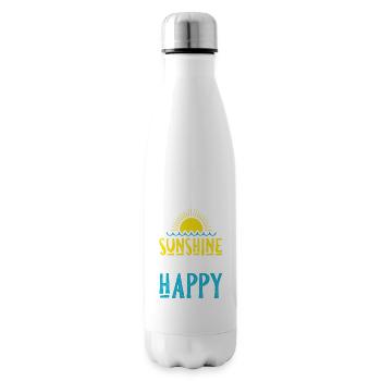 sun sunshine happy - Insulated Water Bottle - white - Right