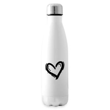 Coeur Noir - Bouteille isotherme - blanc - Droite