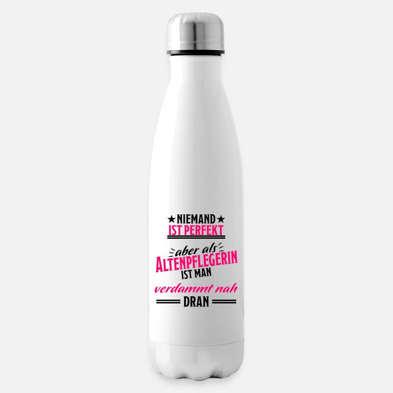 Altenpflegerin Beruf Job Lustiger Spruch Geschenk - Isolierflasche - Weiß