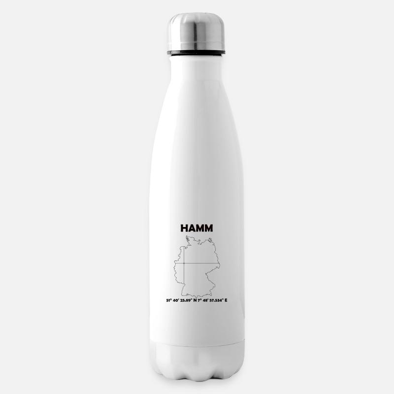 Hamm Karte - Isolierflasche - Weiß