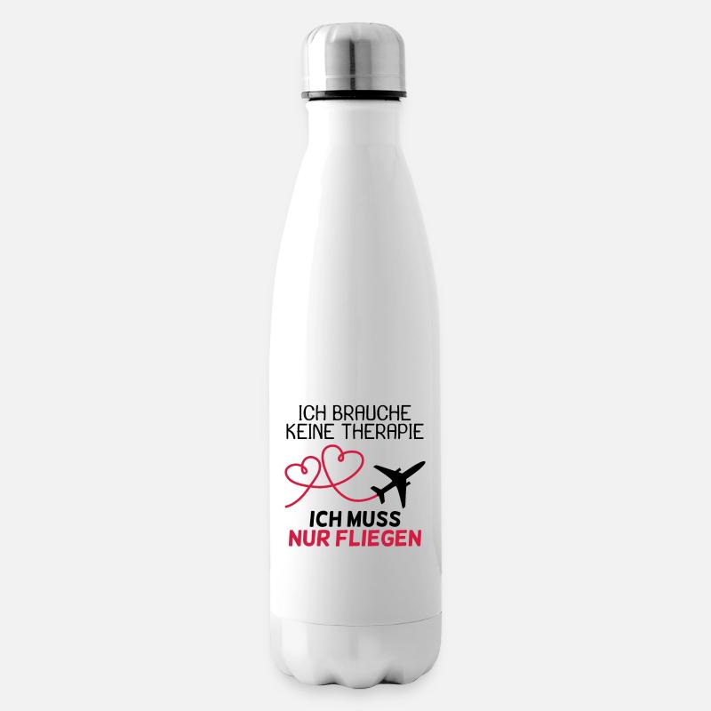 Flugzeug - Isolierflasche - Weiß