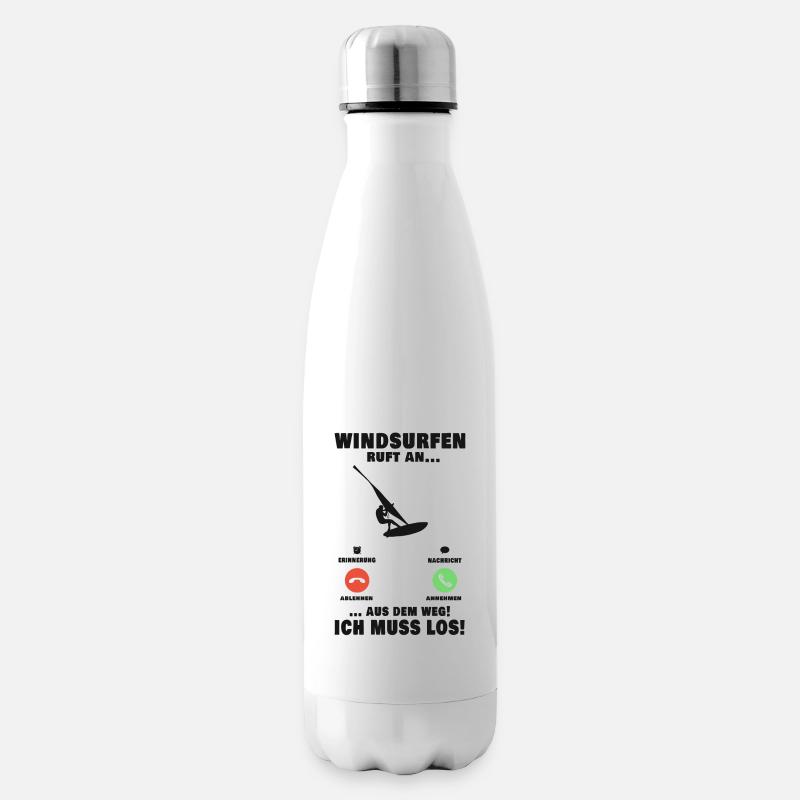 Windsurfen ruft an Windsurfer Windsurfing Windsurf - Isolierflasche - Weiß