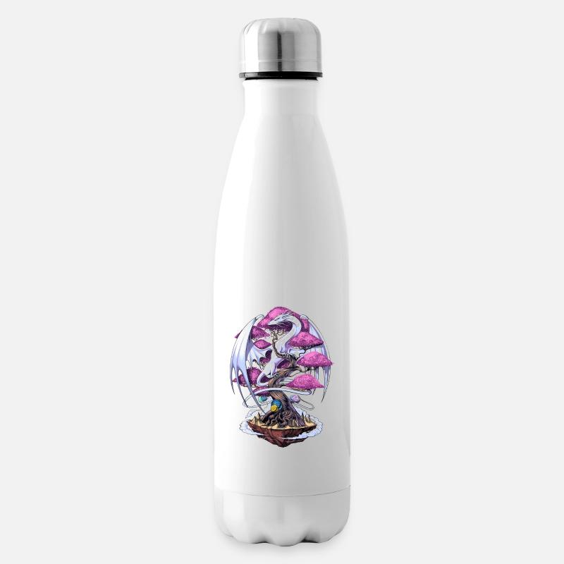 Japanische Drachenkirschblüte - Isolierflasche - Weiß