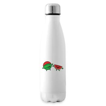 Wassermelonen Happy Funny Watermelon - Isolierflasche - Weiß - Rechts
