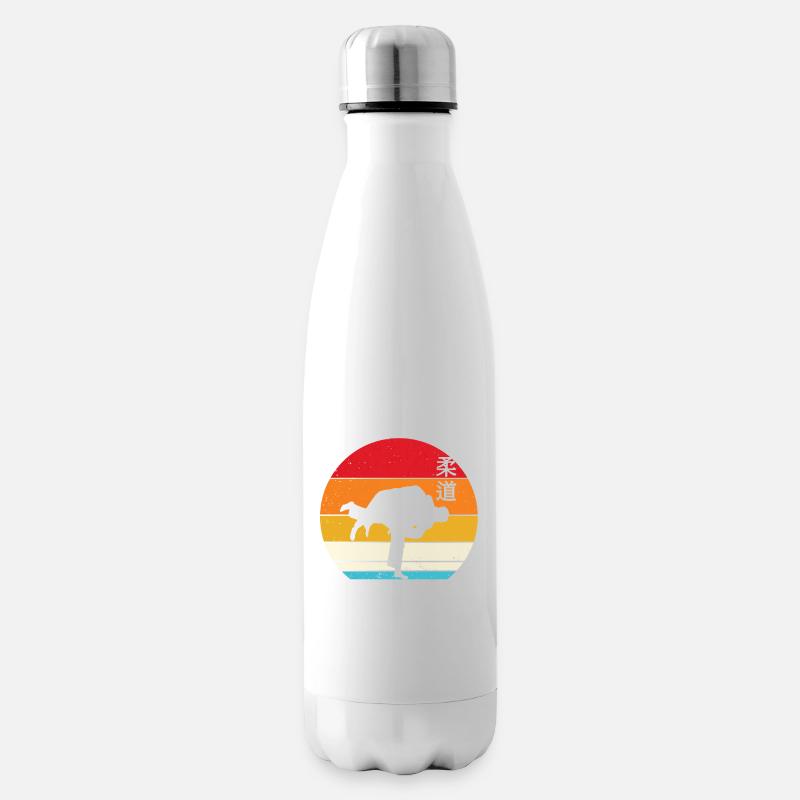 Idée cadeau Judo - Bouteille isotherme - blanc