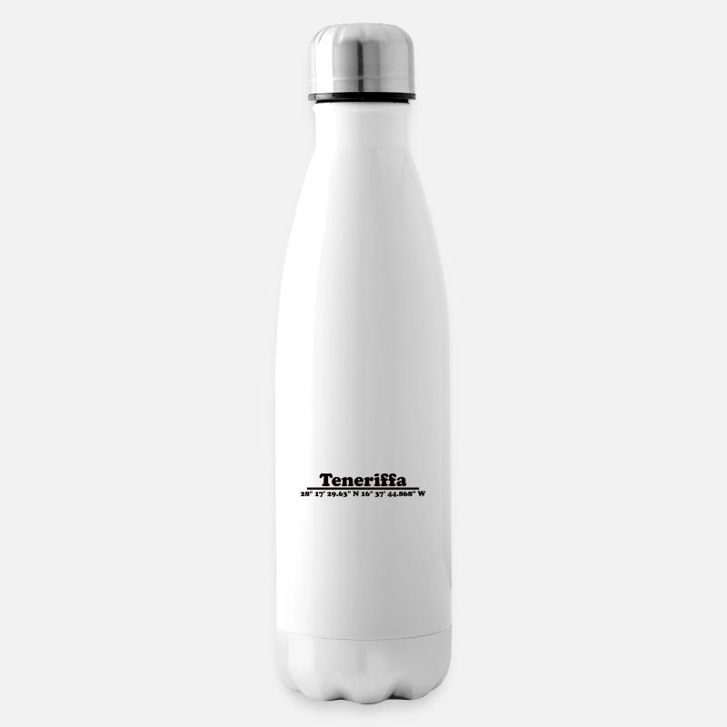 Coordonnées de Tenerife - Bouteille isotherme - blanc