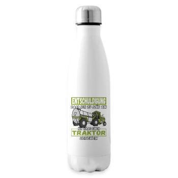 Entschuldigung dass ich zu spät bin Traktor - Isolierflasche - Weiß - Rechts