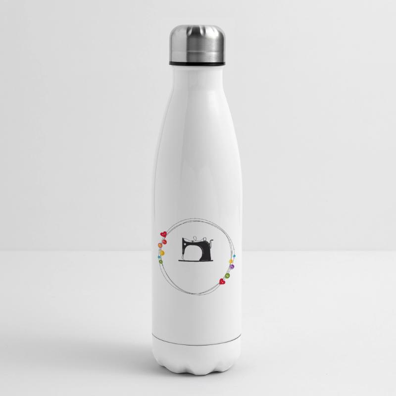 nostalgic stylized sewing machine with buttons Insulated Water Bottle