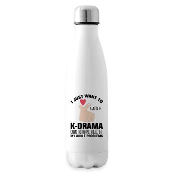 K-Drama Kdrama Corée Séoul Ramen Hallyu - Bouteille isotherme - blanc - Droite