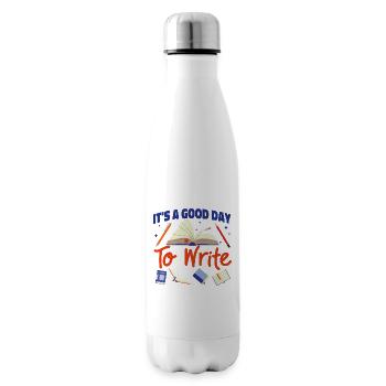 Writing Book Novel Writer & - Insulated Water Bottle - white - Right