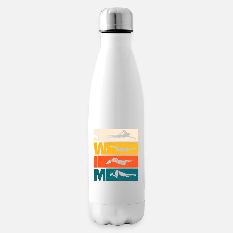Schwimmen - Isolierflasche - Weiß