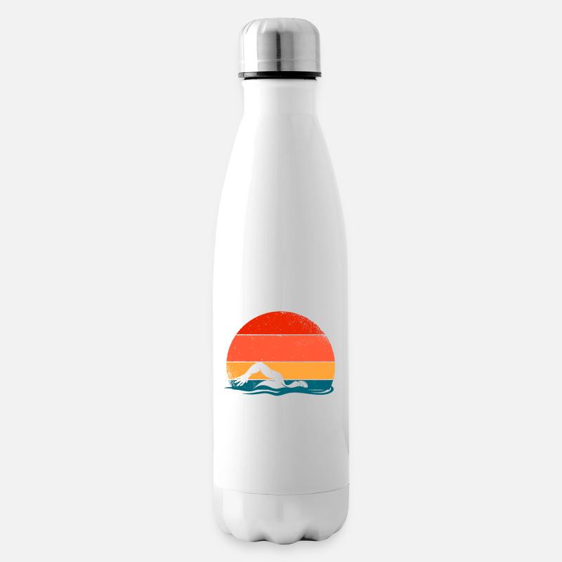 Schwimmen - Isolierflasche - Weiß