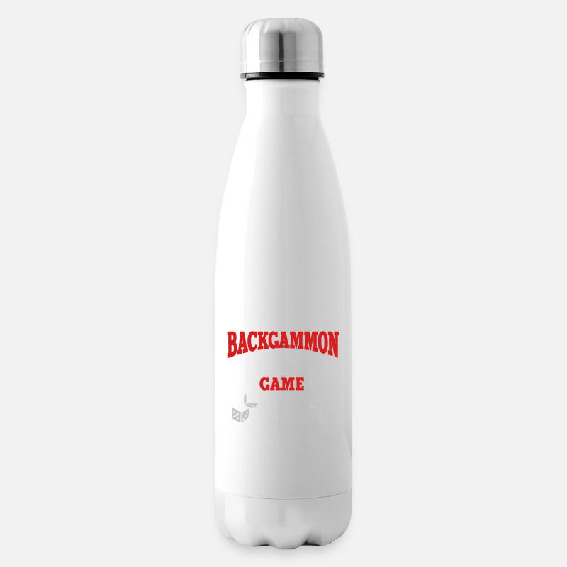 Backgammon - Isolierflasche - Weiß