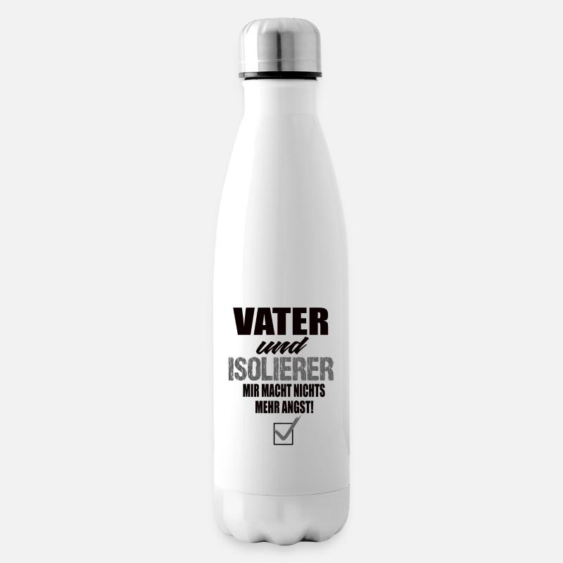 Vater und Isolierer - Isolierflasche - Weiß