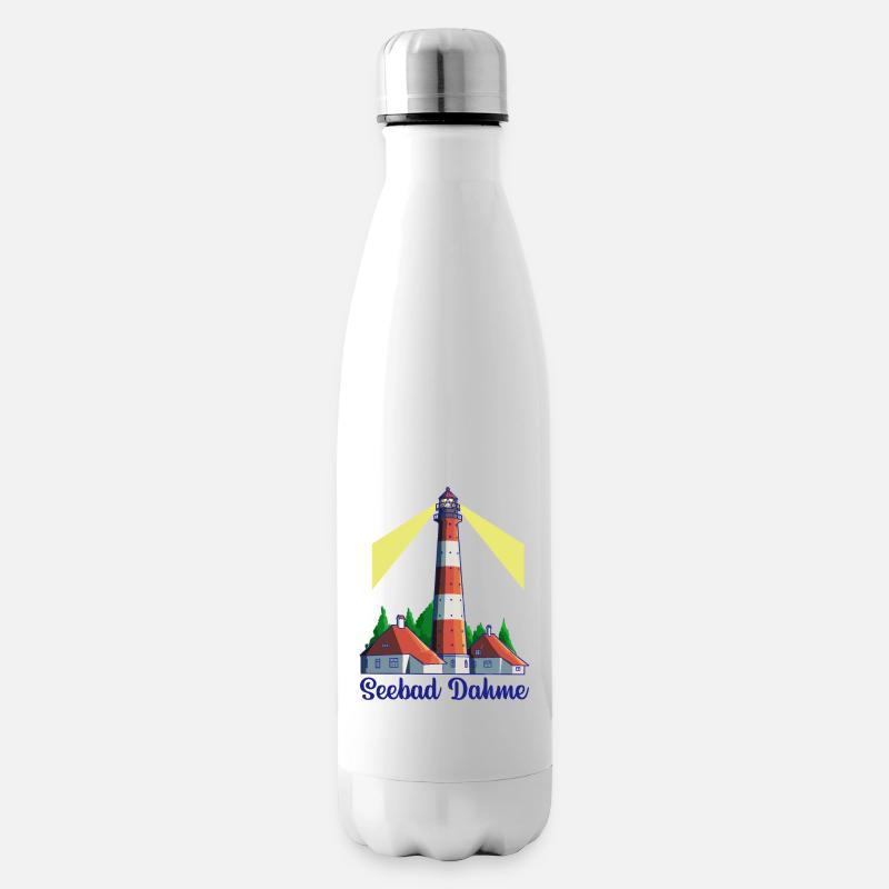 Leuchtturm - Ostseeheilbad Dahme - Isolierflasche - Weiß