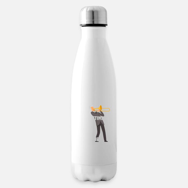 Posaune - Isolierflasche - Weiß