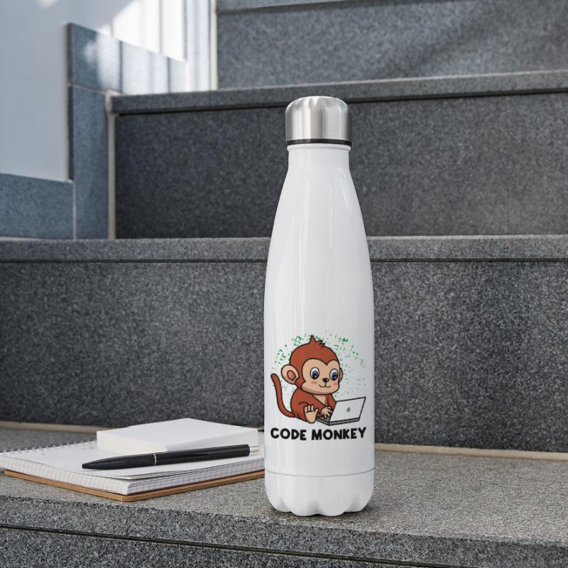 Code Monkey Programming Coder Computer Geek Develo Isolierflasche