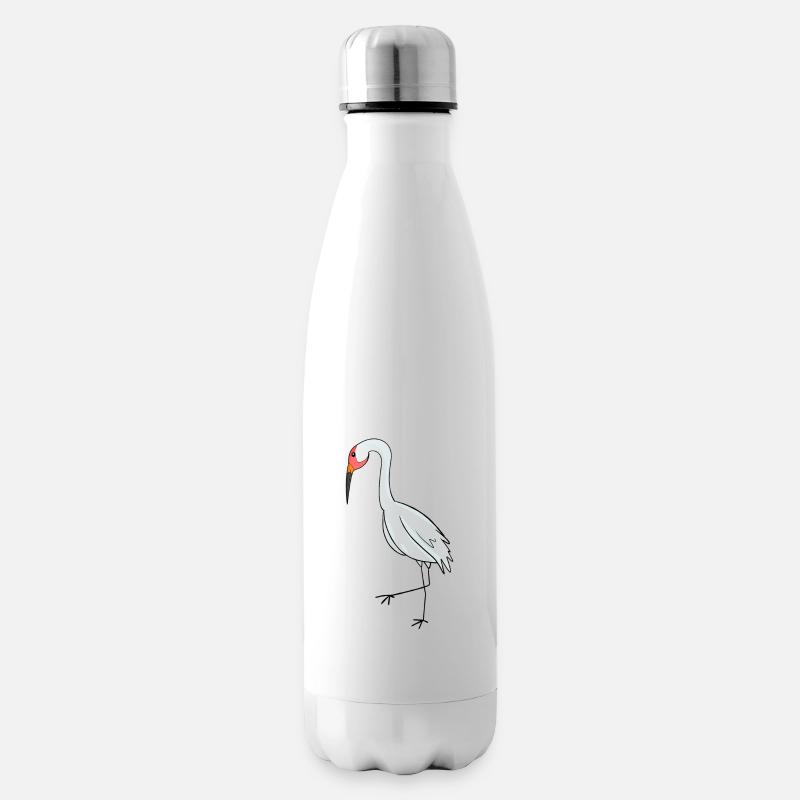 Zugvögel Kranich Vogel - Isolierflasche - Weiß