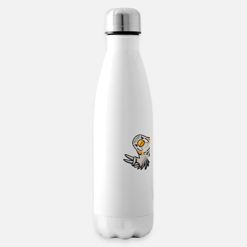 Zebrafink Vogel Von Seite - Isolierflasche - Weiß