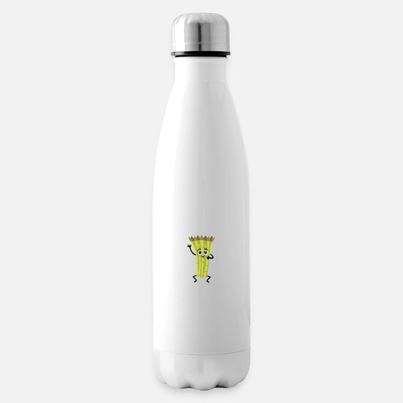 Spargel Shirt - Isolierflasche - Weiß