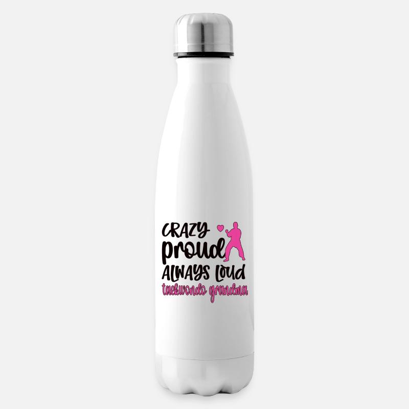Taekwondo-Oma Stolze Taekwondo Großmutter Geschenk - Isolierflasche - Weiß