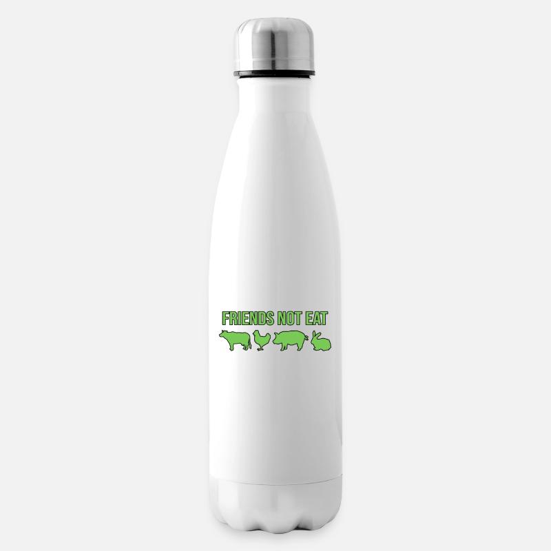 Vegetarier Veganer Spruch - Isolierflasche - Weiß