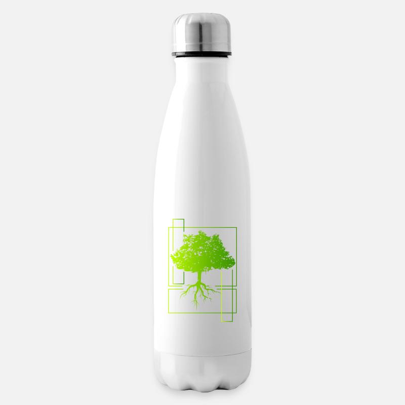 Baum - Isolierflasche - Weiß