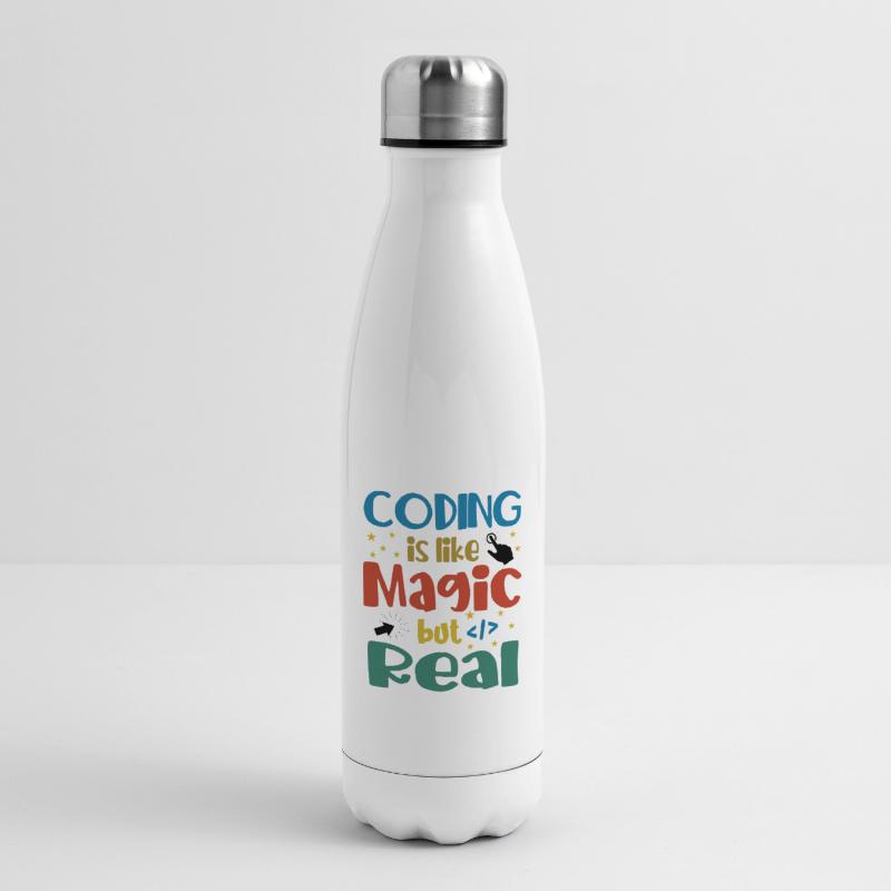 Coding Is Like Magic Coder Programmer Computer Gee Isolierflasche