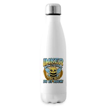 Imker - wenn ich renne solltest du es auch Lustig - Isolierflasche - Weiß - Rechts