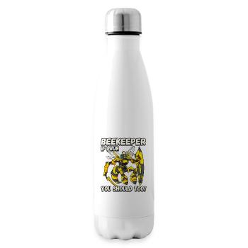 Beekeeper - if I run you should also be funny - Insulated Water Bottle - white - Right