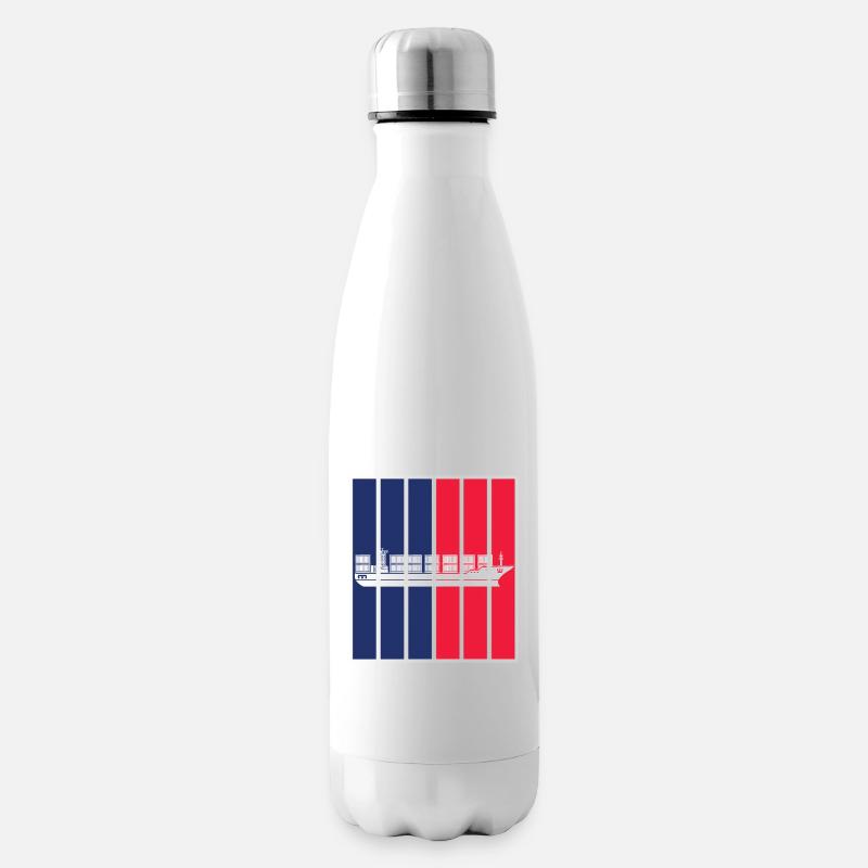 Containerschiff - Isolierflasche - Weiß