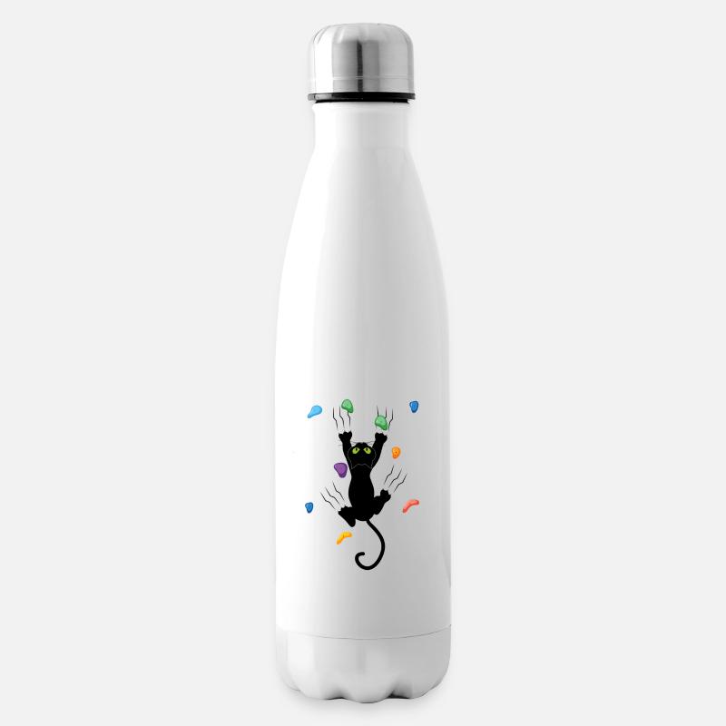Rocher Chat Escalade Escalade Escalade Trekking - Bouteille isotherme - blanc