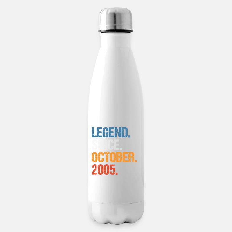 Legend Since Oktober 2005 Geburtstag - Isolierflasche - Weiß