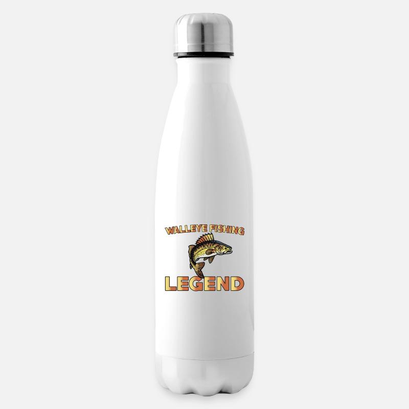 Große Walleye-fischerei-legende - Isolierflasche - Weiß