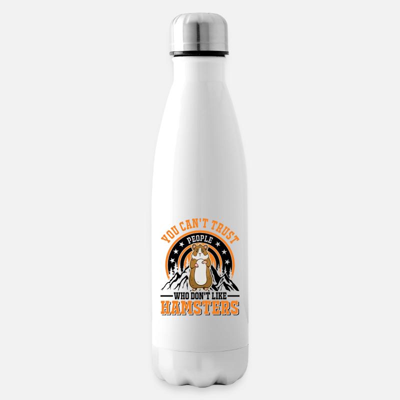 Hamster Cadeau Hamster Doré Hamster - Bouteille isotherme - blanc