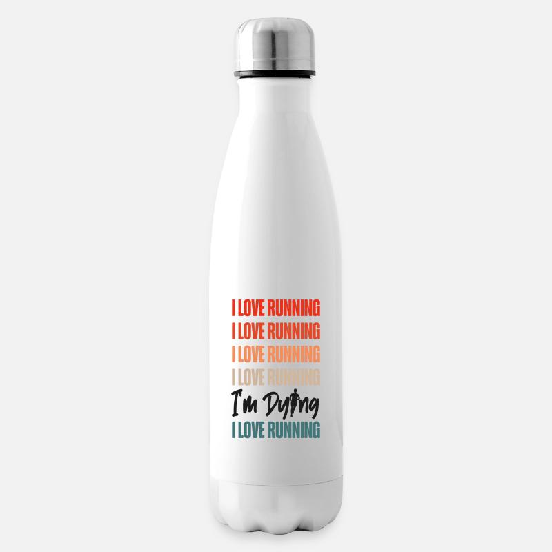 Running Runner Half Marathon - Isolierflasche - Weiß