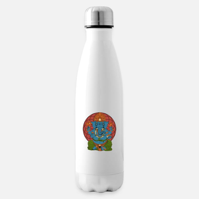 Hindu Gott - Ganesha - Isolierflasche - Weiß