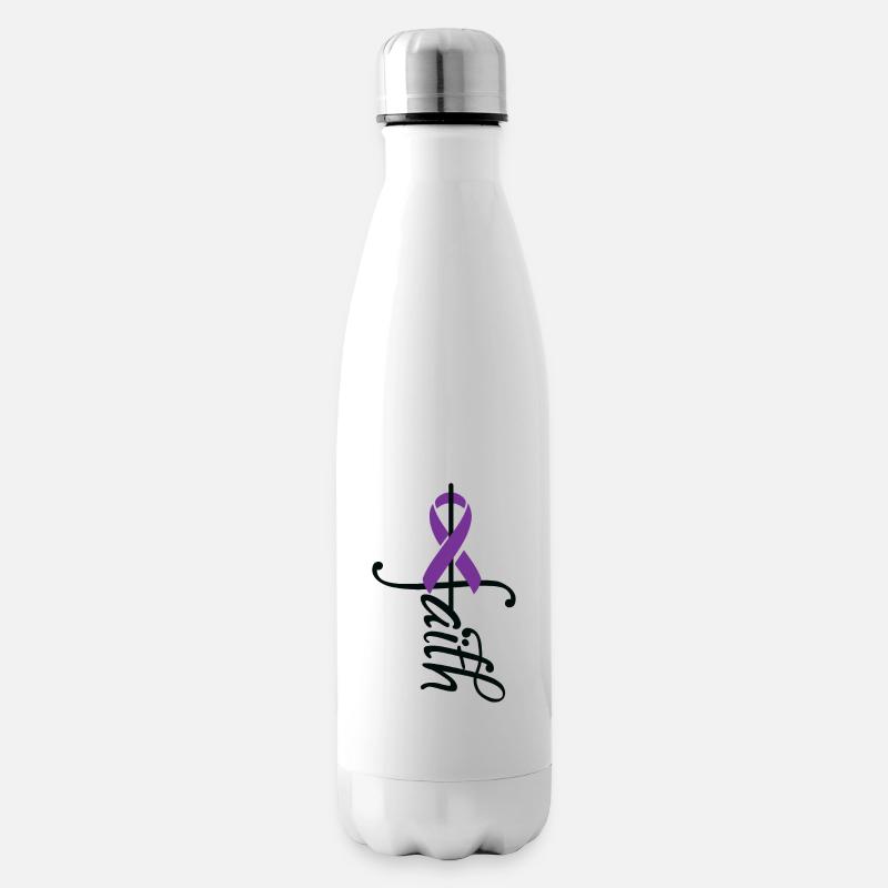 Ribbon-Epilepsie-Bewusstsein - Isolierflasche - Weiß