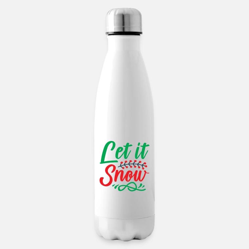 Let it snow - humour noël - Bouteille isotherme - blanc