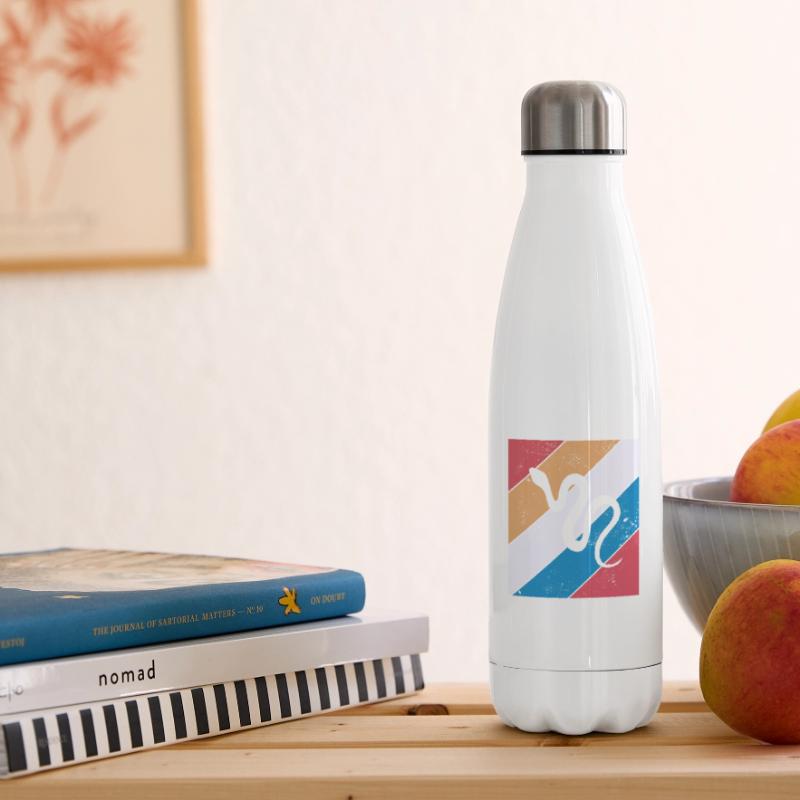 Snake Retro Reptile Python Gift idea Insulated Water Bottle